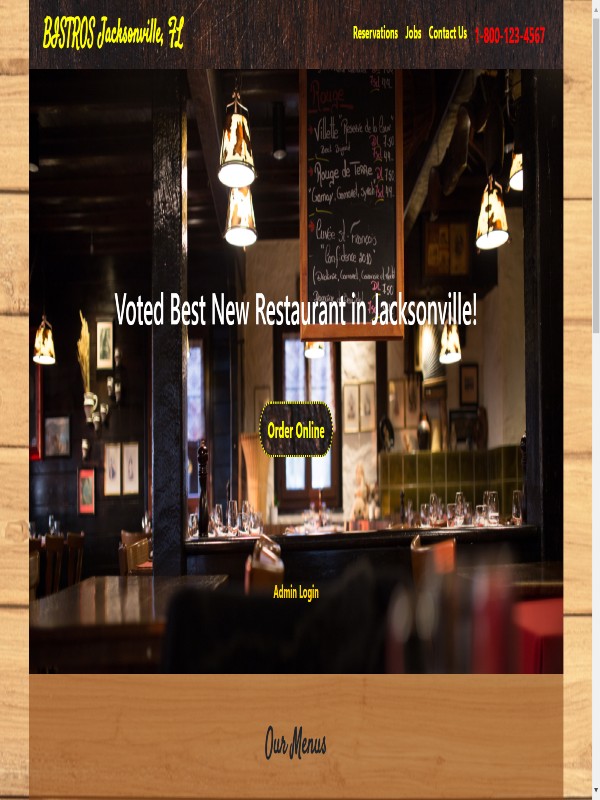 Bistro Mock Website