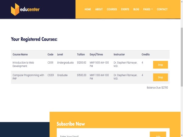 College Website